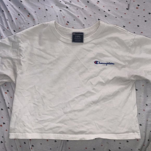 Champion Cropped Tee, Script Logo - Picture 4 of 4